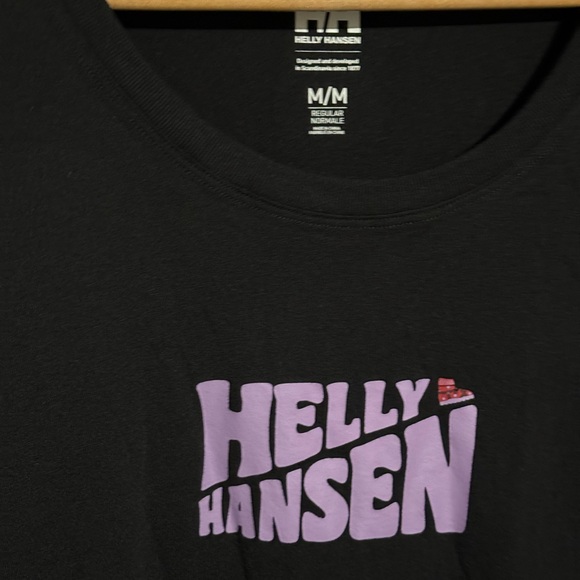 Helly Hansen Black and Purple Women's Tee (Brand New) - Picture 3 of 11